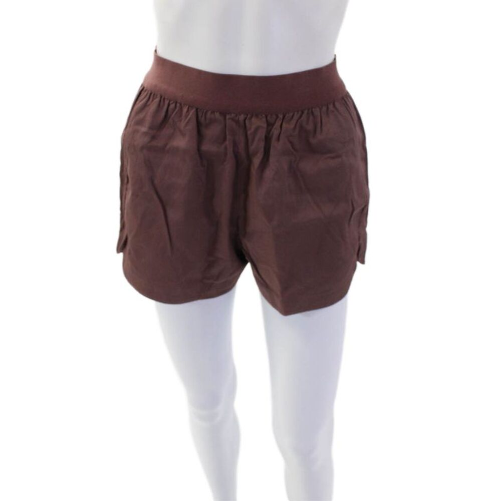 Tibi Womens Drapey Suiting Pull On Shorts - Cinnamon Size XXS